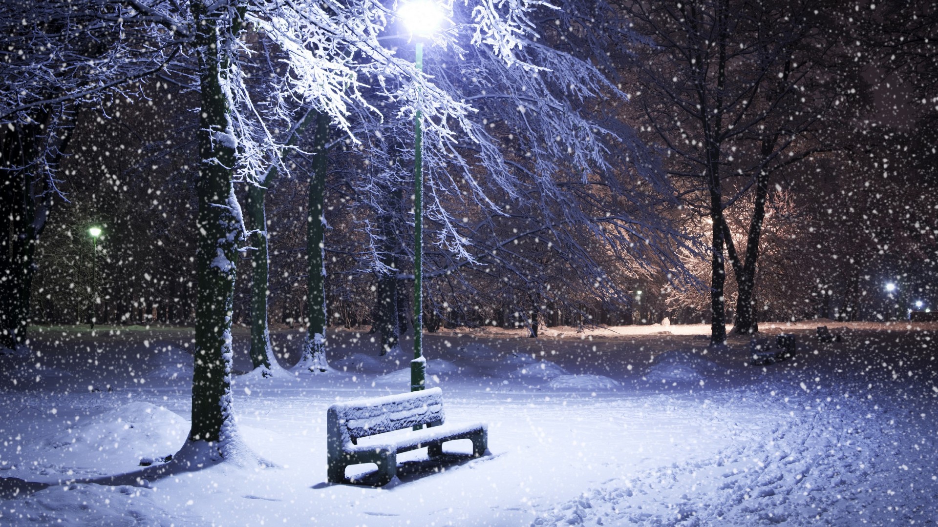 Snow-Park-Bench-HD-Wallpaper