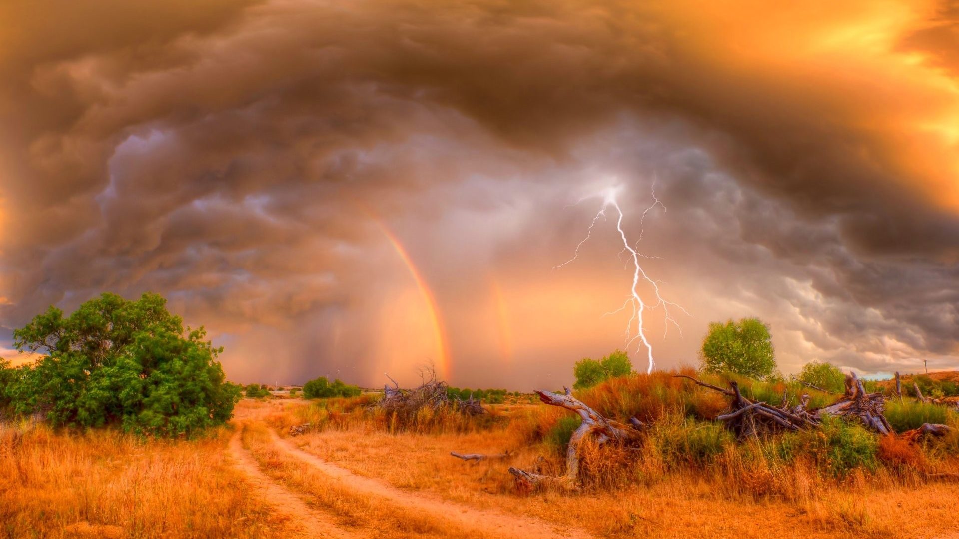 thunderstorm-nature-rainbow